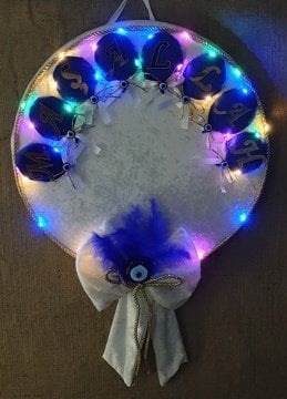 Işıklı Yuvarlak Maşallah kapı süsü