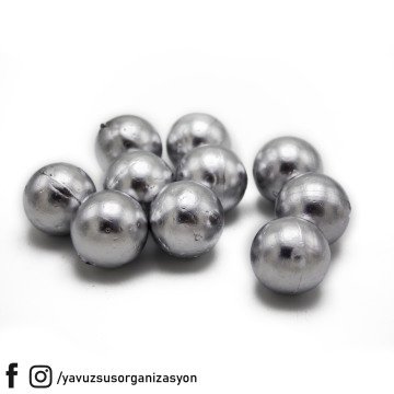 3 cm Altın Gümüş Strafor Top (10 adet) GUMUS