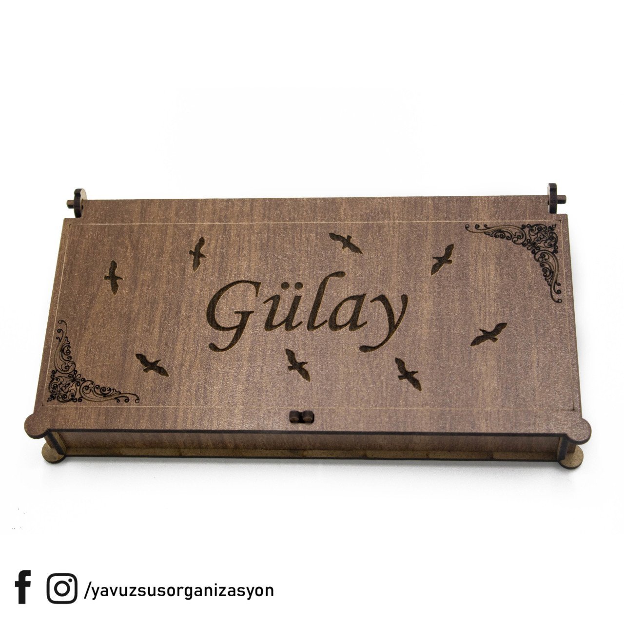 Kişiye Özel Ahşap Hediyelik Kutu (20x10x3)