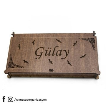 Kişiye Özel Ahşap Hediyelik Kutu (20x10x3)