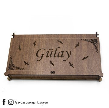 Kişiye Özel Ahşap Hediyelik Kutu (20x10x3)