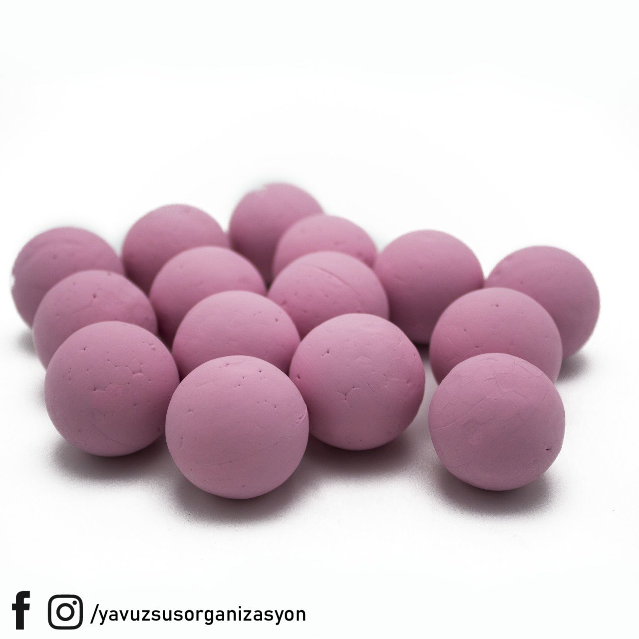 4 cm Renkli Strafor Top (15 adet) PEMBE