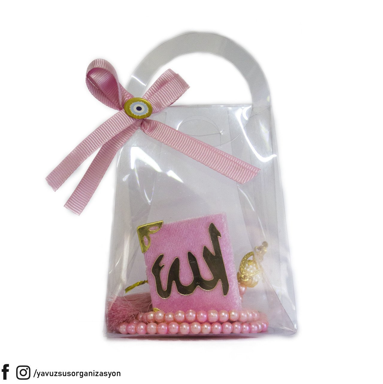 Asetat Çantada Mini Kuranlı Tesbihli Hediyelik20ad