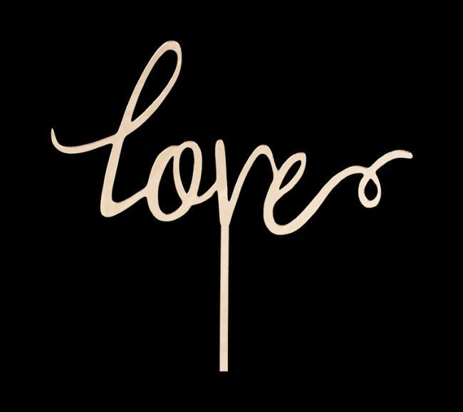 Pleksi Love Pasta üzeri çubuk GUMUS