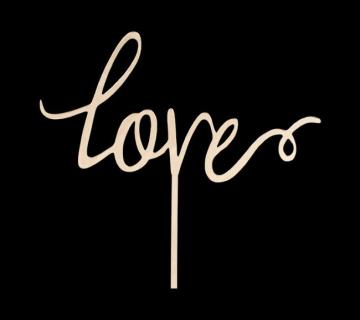 Pleksi Love Pasta üzeri çubuk GUMUS