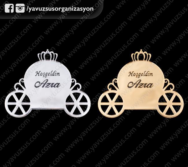 Pleksi Tombul Gelin Arabası GUMUS