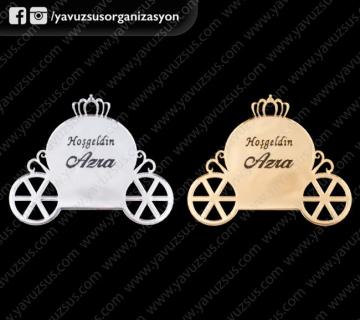 Pleksi Tombul Gelin Arabası GUMUS