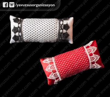 puantiyeli mini yastık(KLD)(10 adet) KIRMIZI