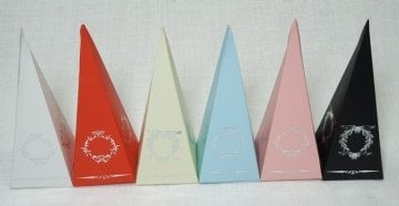 Gümüş Yaldızlı Lüks Külah Kutu (25ad)