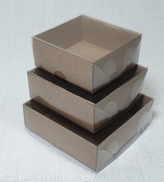 7x7x3cm Kraft Lokumluk Kutusu (25ad)