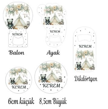 Gri Ayıcık Dekorlu Açacak