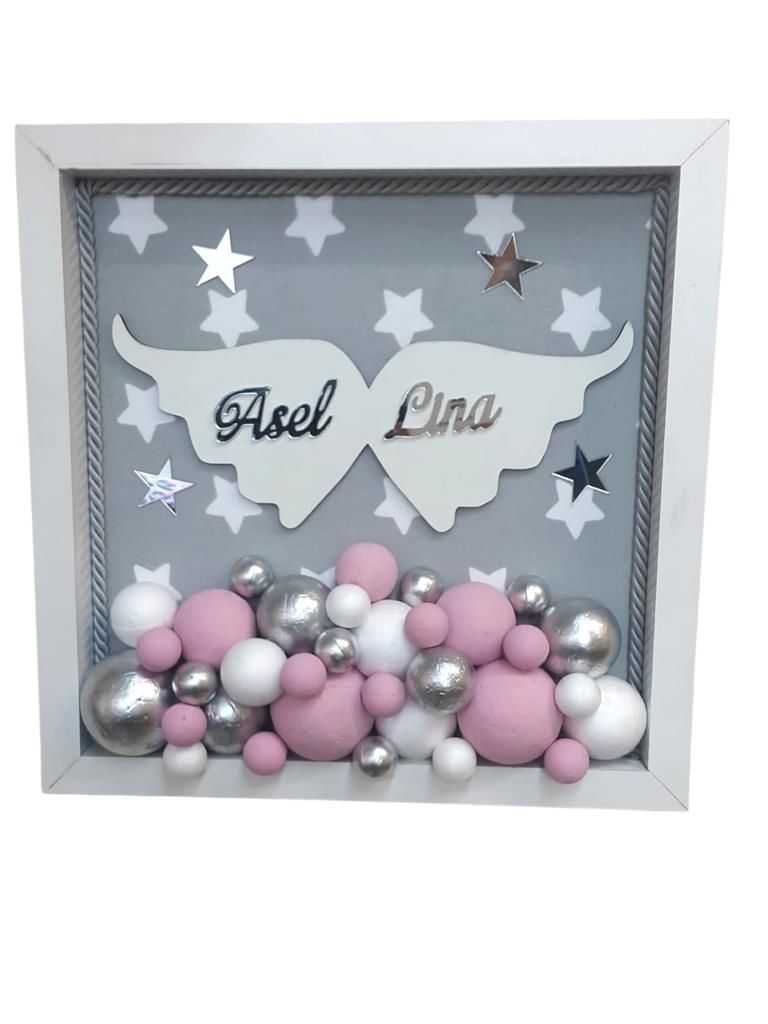 Kare Toplu Melek Kanatlı  Kapı Süsü