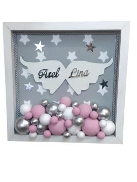 Kare Toplu Melek Kanatlı  Kapı Süsü