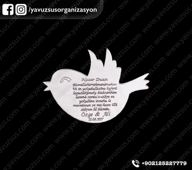 Ayetli güvercin (7x5) GUMUS