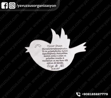 Ayetli güvercin (7x5) GUMUS