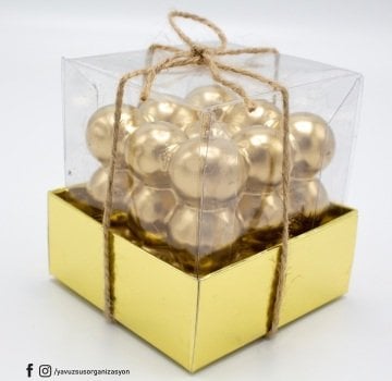 Bubble Kutuda Mum(top dekor mum) ALTIN