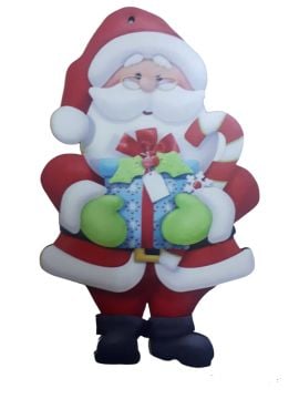 Ahşap Yılbaşı Noel Baba Büyük Ağaç Süsü (20x12cm)