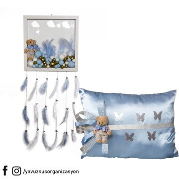 Kare Toplu Bebek Süsü MAVI KAPI SUSU