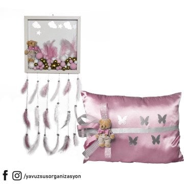 Kare Toplu Bebek Süsü PEMBE TAKIM