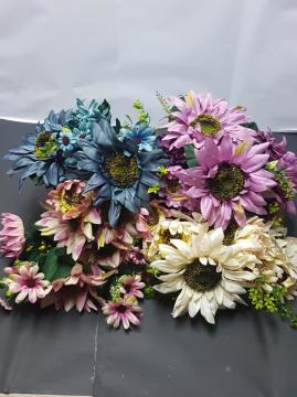 Büyük demet papatya KOYU MAVI