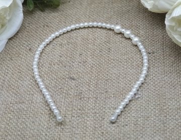 İnci süslemeli taç (1adet)