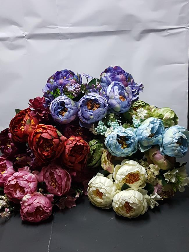 Büyük cipsolu demet top gül LILA