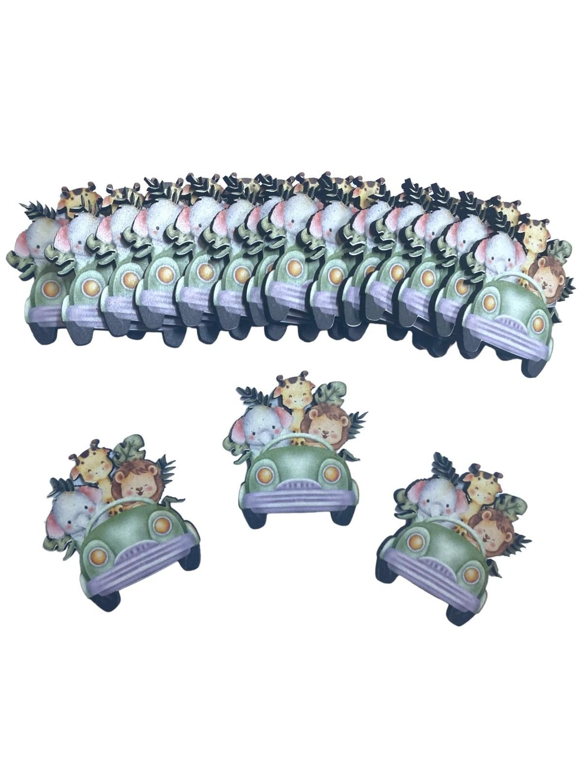 Ahşap Üzeri Uv Baskılı Küçük Safari (5cm)