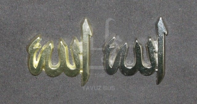 metal  küçük Allah yazısı GUMUS