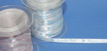 6mm 35mt hoşgeldin bebek baskılı saten PEMBE BYZ