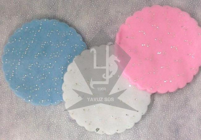 18cm PUANLI KESİLMİŞ TÜL KIRMIZI