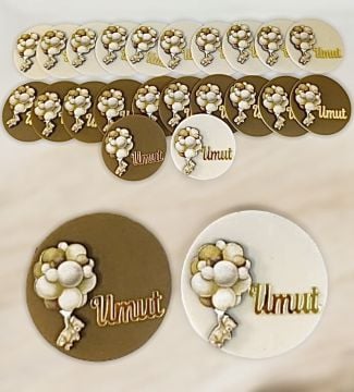 Pleksi Üzeri Kabartma Ayıcık Figürlü Hediyelik