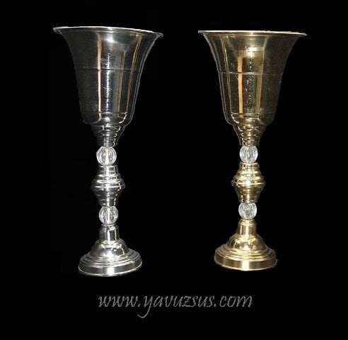 Çift Boncuklu 40,5cm vazo (KLD)