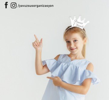 Prenses 1 Yaş  Pleksi Taç