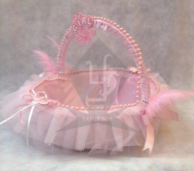 tüylü greek sepet PEMBE