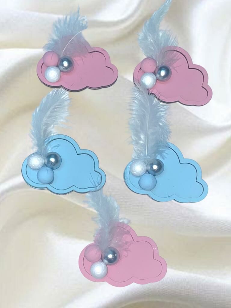 Ahşap Bulut Top Dekorlu Hediyelik