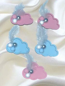 Ahşap Bulut Top Dekorlu Hediyelik