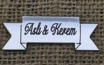 Kuşak şeklinde pleksi  (5*2cm)1mm GUMUS
