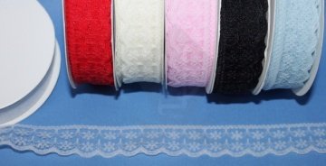 Dantel kurdele 25mm 10m KLD KIRMIZI