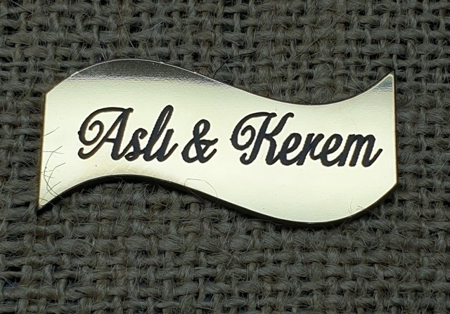 Dalgalı pleksi  (5*2cm)1mm ALTIN