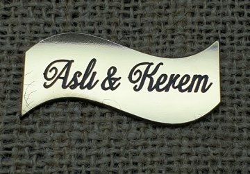 Dalgalı pleksi  (5*2cm)1mm ALTIN