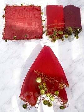 Şifon Paralı Söz Mendili & Halay Mendili(10 adet)