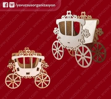 büyük ahşap balkabağı araba