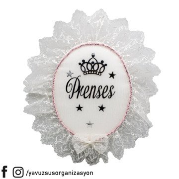 Dantelli Prens&Prenses Kapı süsü MAVI