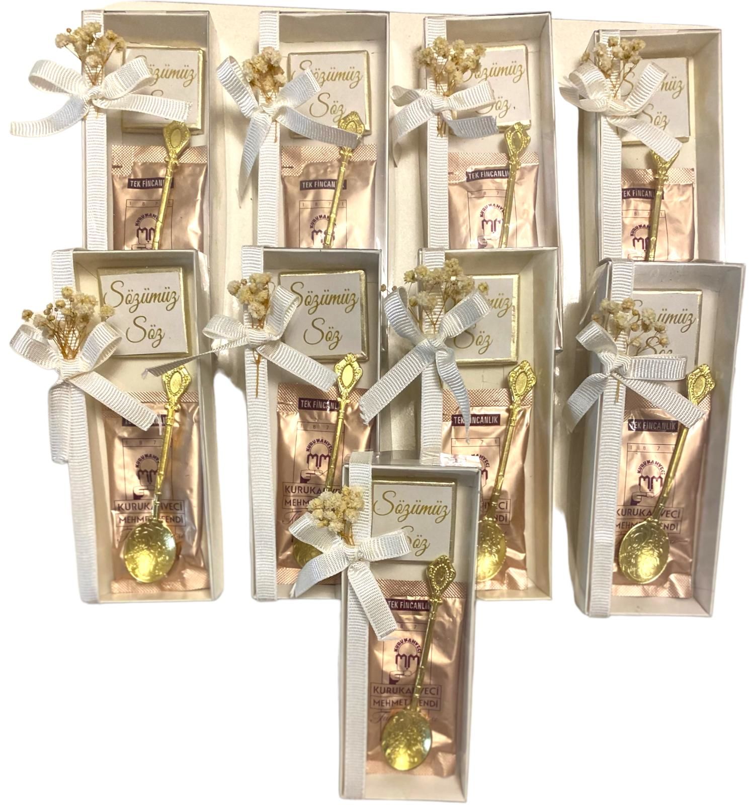 Kutu İçerisinde Kaşıklı  Hediyelik(20 Adet)