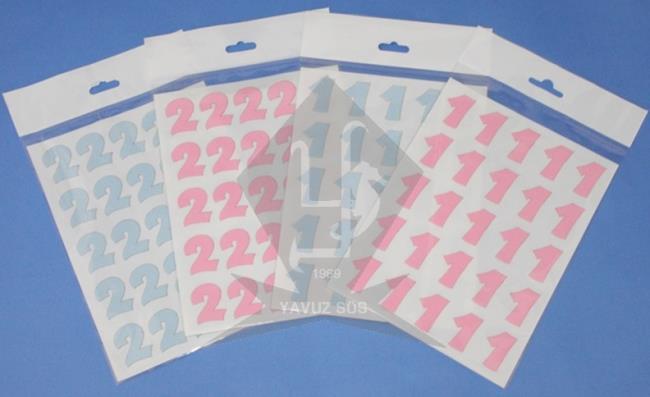 keçe rakam stc.(25ad)(KLD) PEMBE