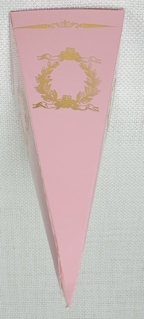 Altın Yaldızlı Lüks Külah Kutu (25ad) PEMBE