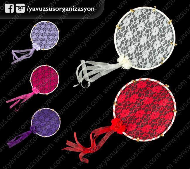 Büyük el işi zilli tef (30cm) FUSYA