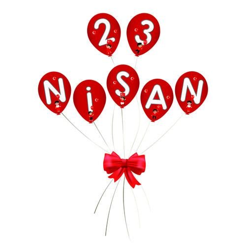 23 Nisan Balonlu Kapı Süsü