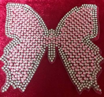 Pembe 10cm*10cm  taşlı kelebek