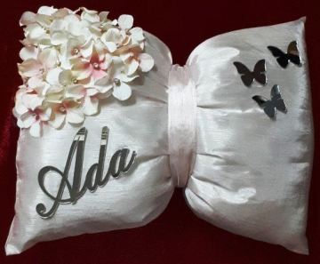 Kelebekli fiyonk yastık PEMBE